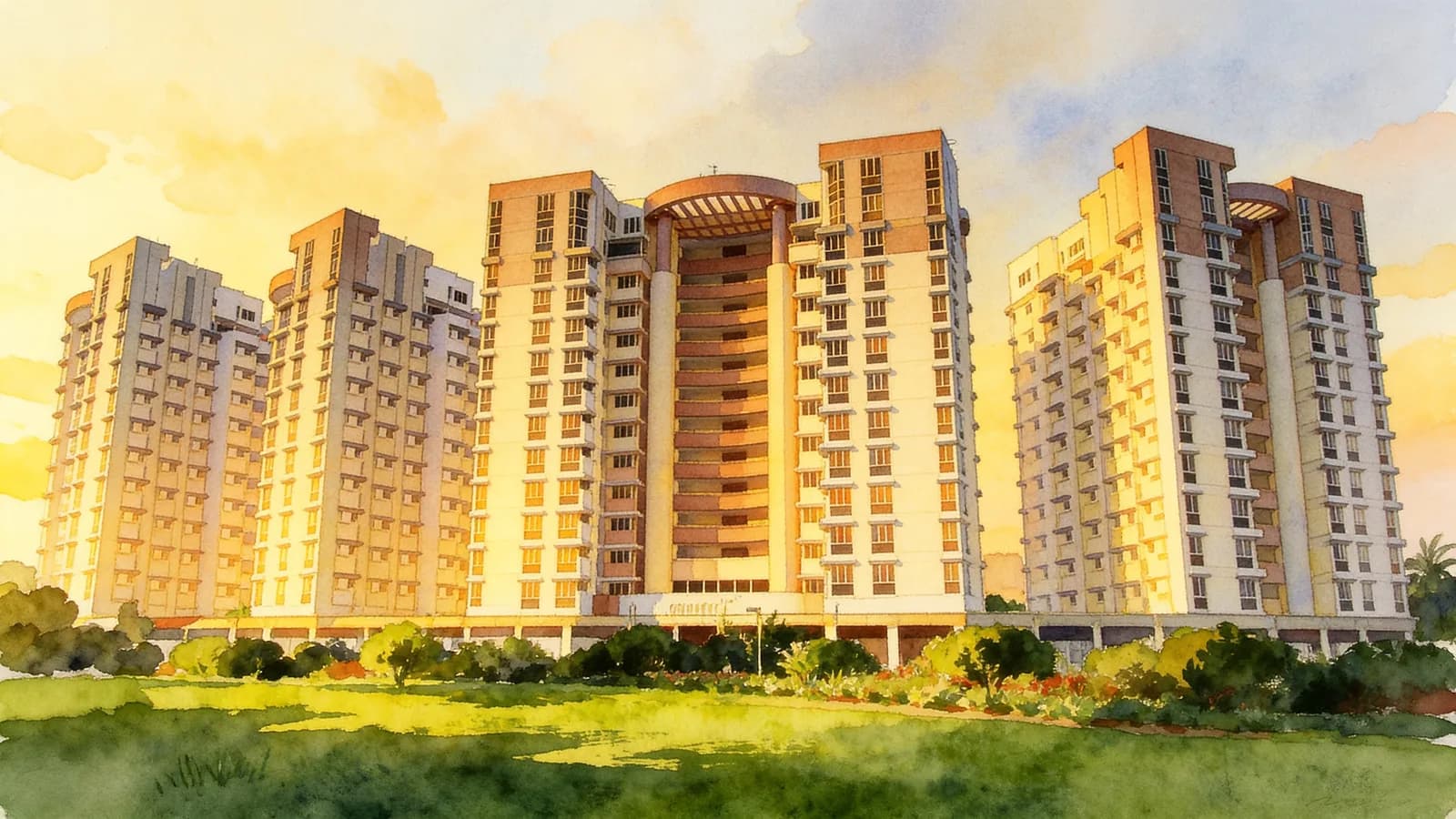 Bullion Park, a 15-storey condominium in Ang Mo Kio. Illustration is AI-generated.