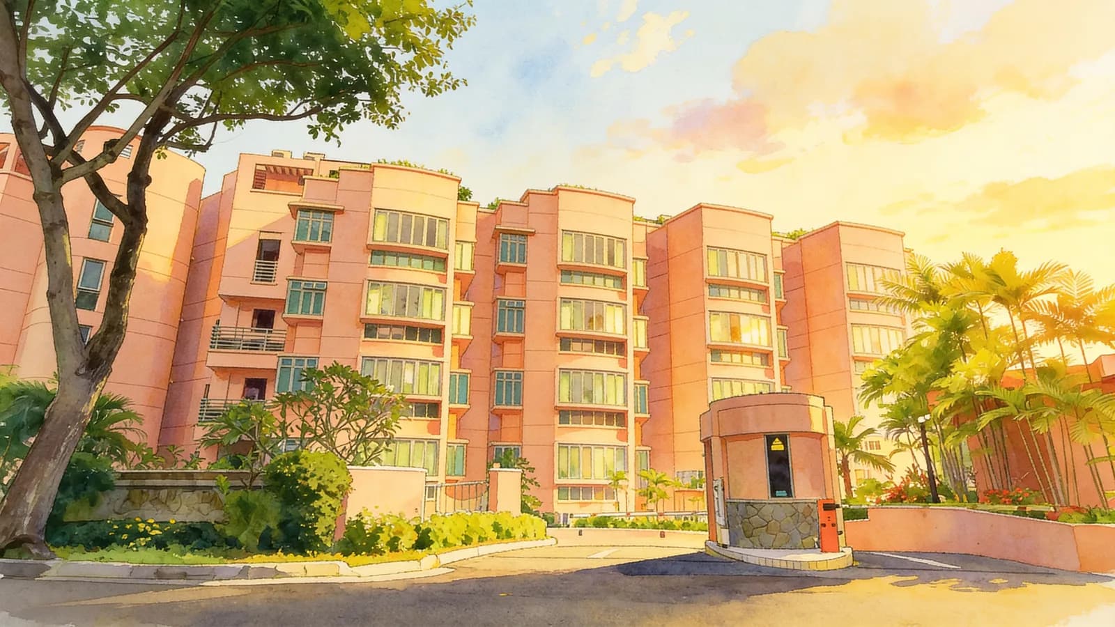Adam Park Condominium, a 5-storey condominium in Bukit Timah. Illustration is AI-generated.