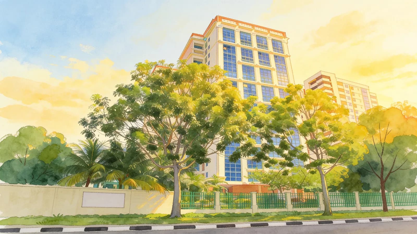 Santa Fe Mansions, a 16-storey apartment in Marine Parade. Illustration is AI-generated.