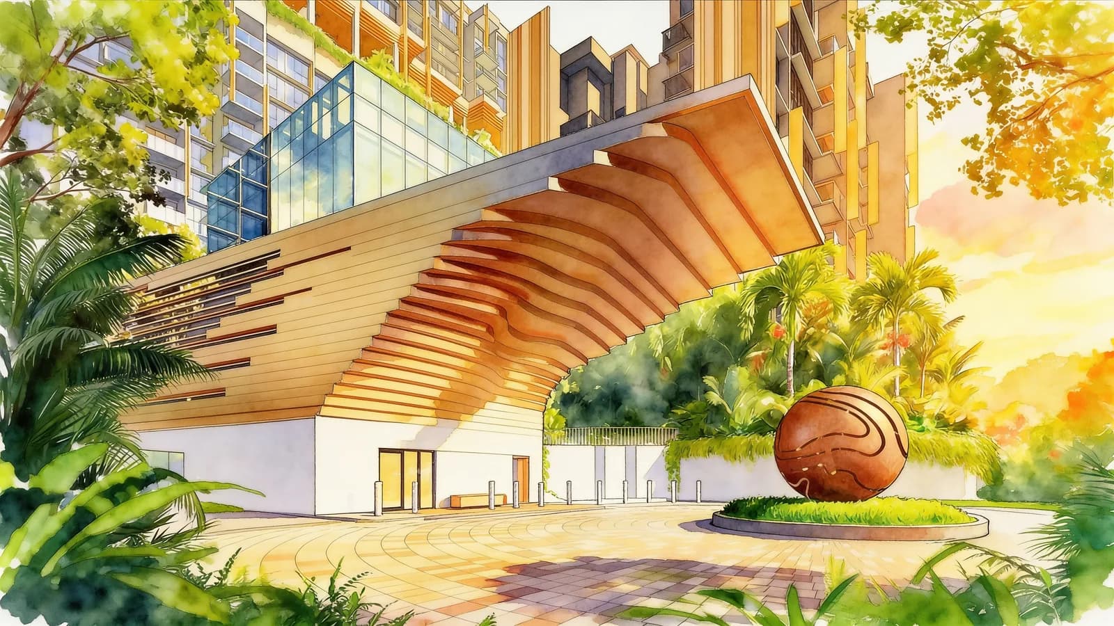Lentoria, a 17-storey condominium in Ang Mo Kio. Illustration is AI-generated.