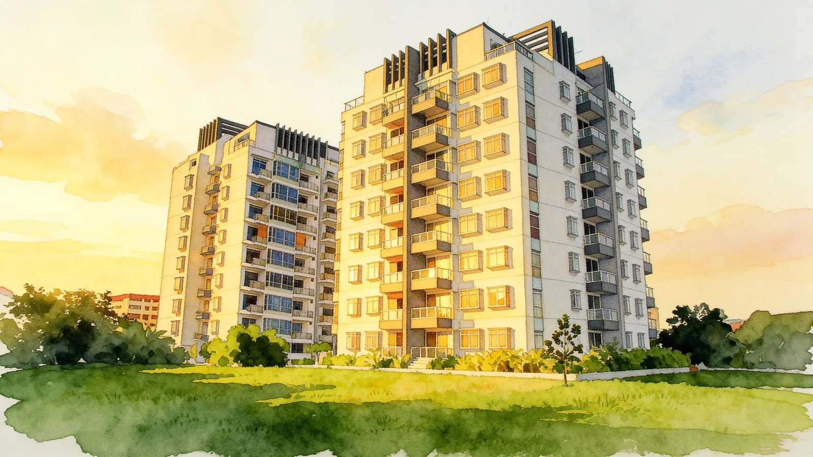 Grosvenor View, a condominium in Bedok. Illustration is AI-generated.