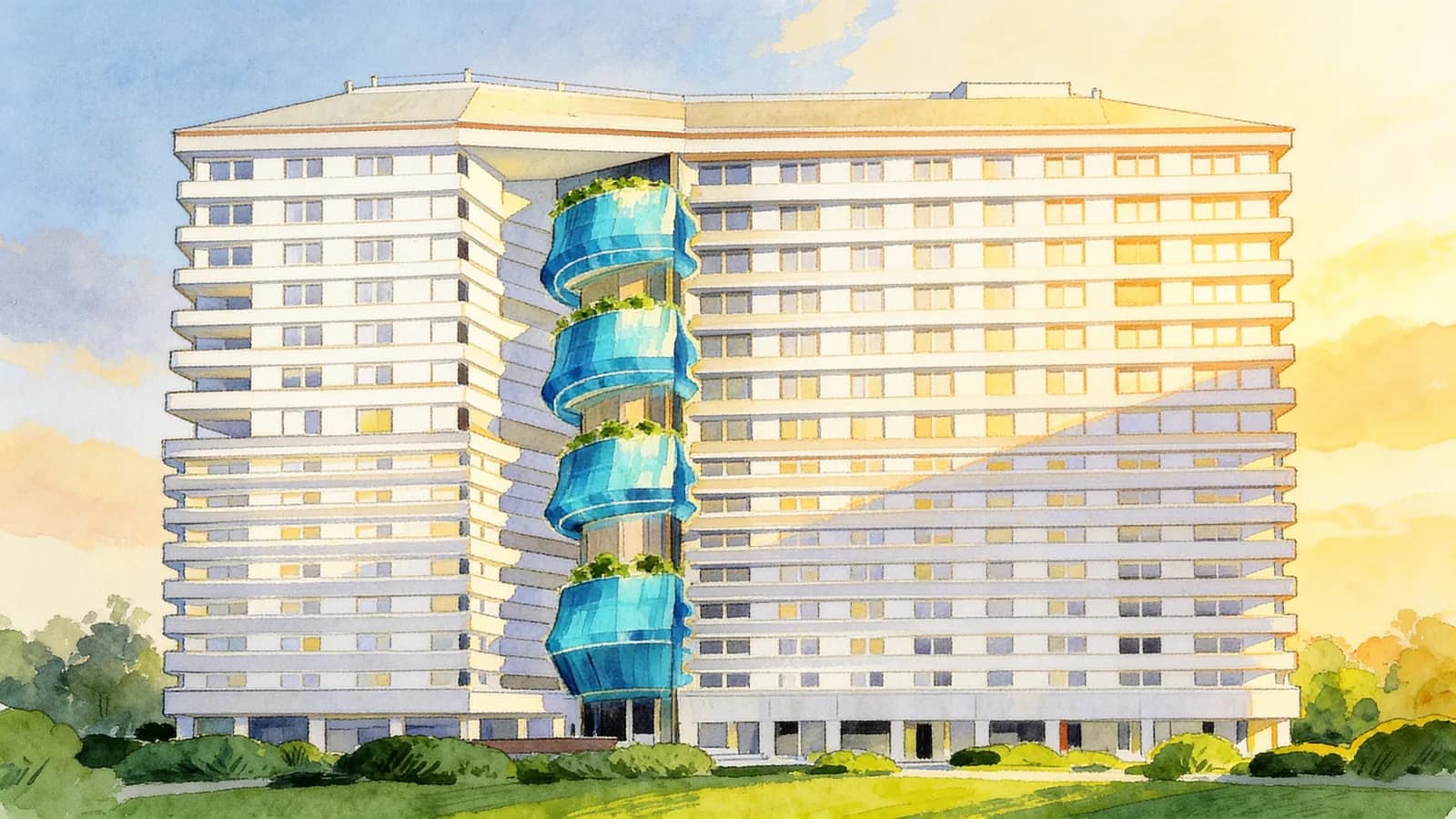 The Lumos, a 35-storey apartment in River Valley. Illustration is AI-generated.