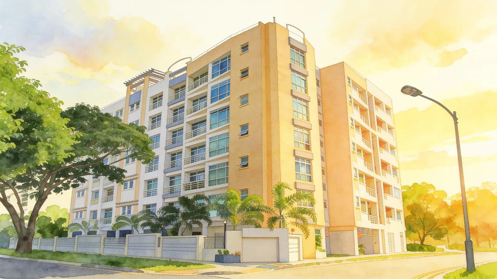 Regal 35, an apartment in Geylang. Illustration is AI-generated.