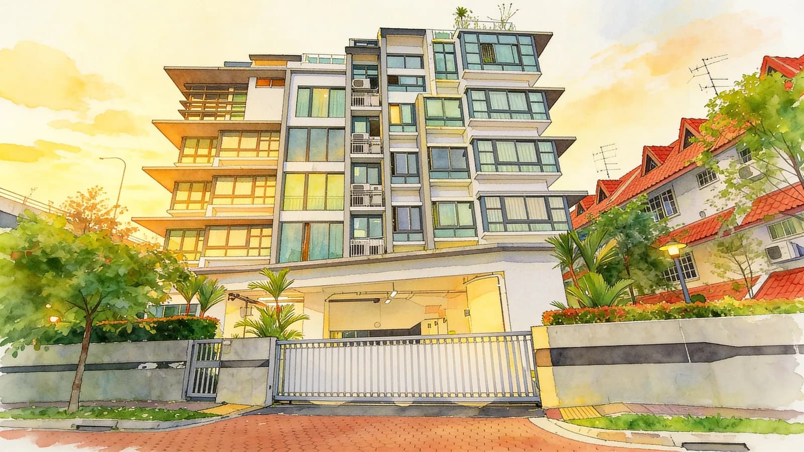 Bella Vista, an apartment in Serangoon. Illustration is AI-generated.