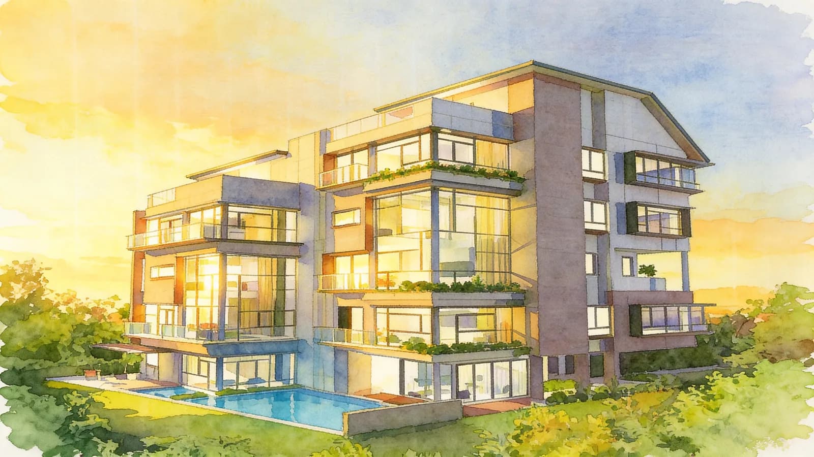 The Thomson Duplex, an apartment in Novena. Illustration is AI-generated.