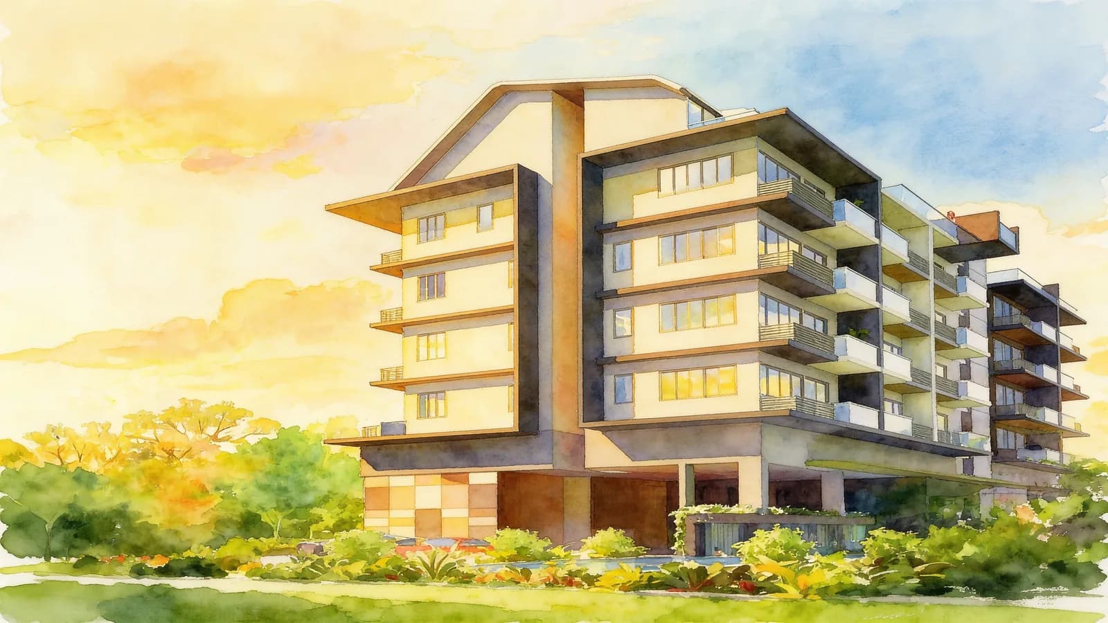 Laverne's Loft, a condominium in Bedok. Illustration is AI-generated.