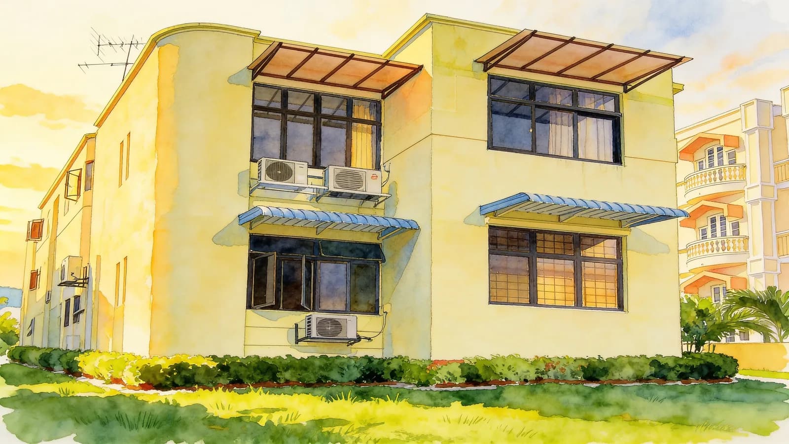 Maybelle Lodge, an apartment in Bedok. Illustration is AI-generated.