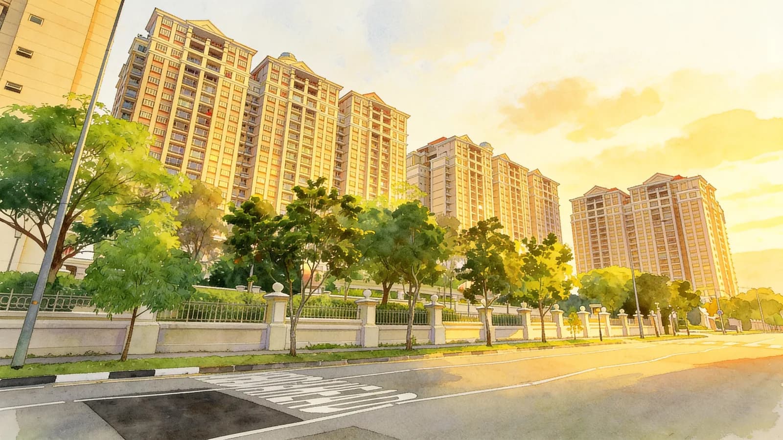 The Gardens At Bishan, a 20-storey condominium in Bishan. Illustration is AI-generated.