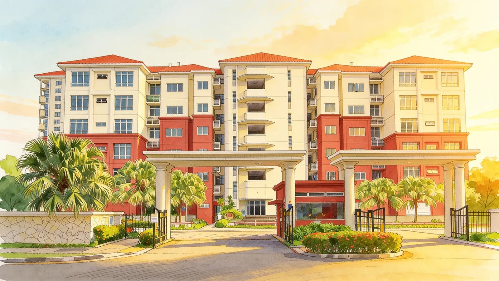 The Makena, a condominium in Marine Parade. Illustration is AI-generated.
