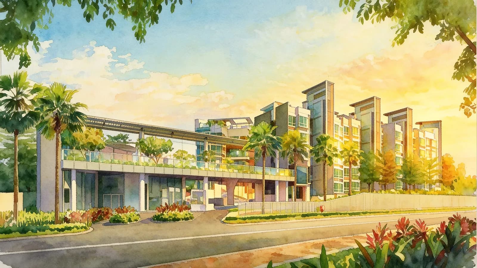 The Beverly, an apartment in Bukit Timah. Illustration is AI-generated.