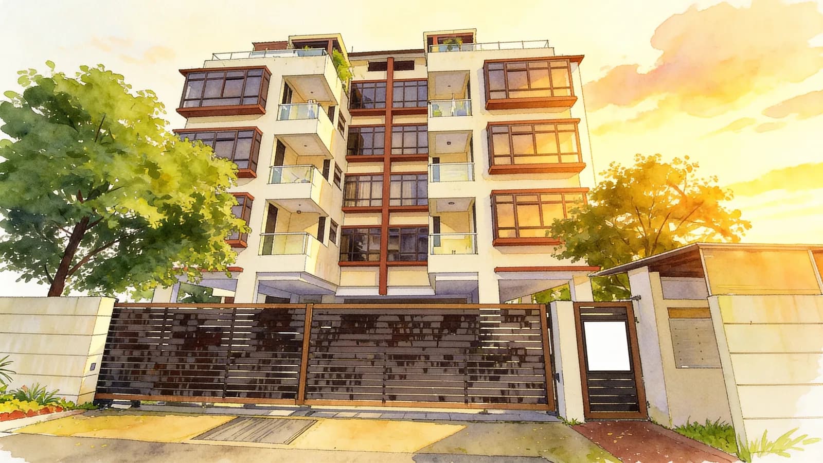 Tessa Lodge, a 5-storey condominium in Marine Parade. Illustration is AI-generated.