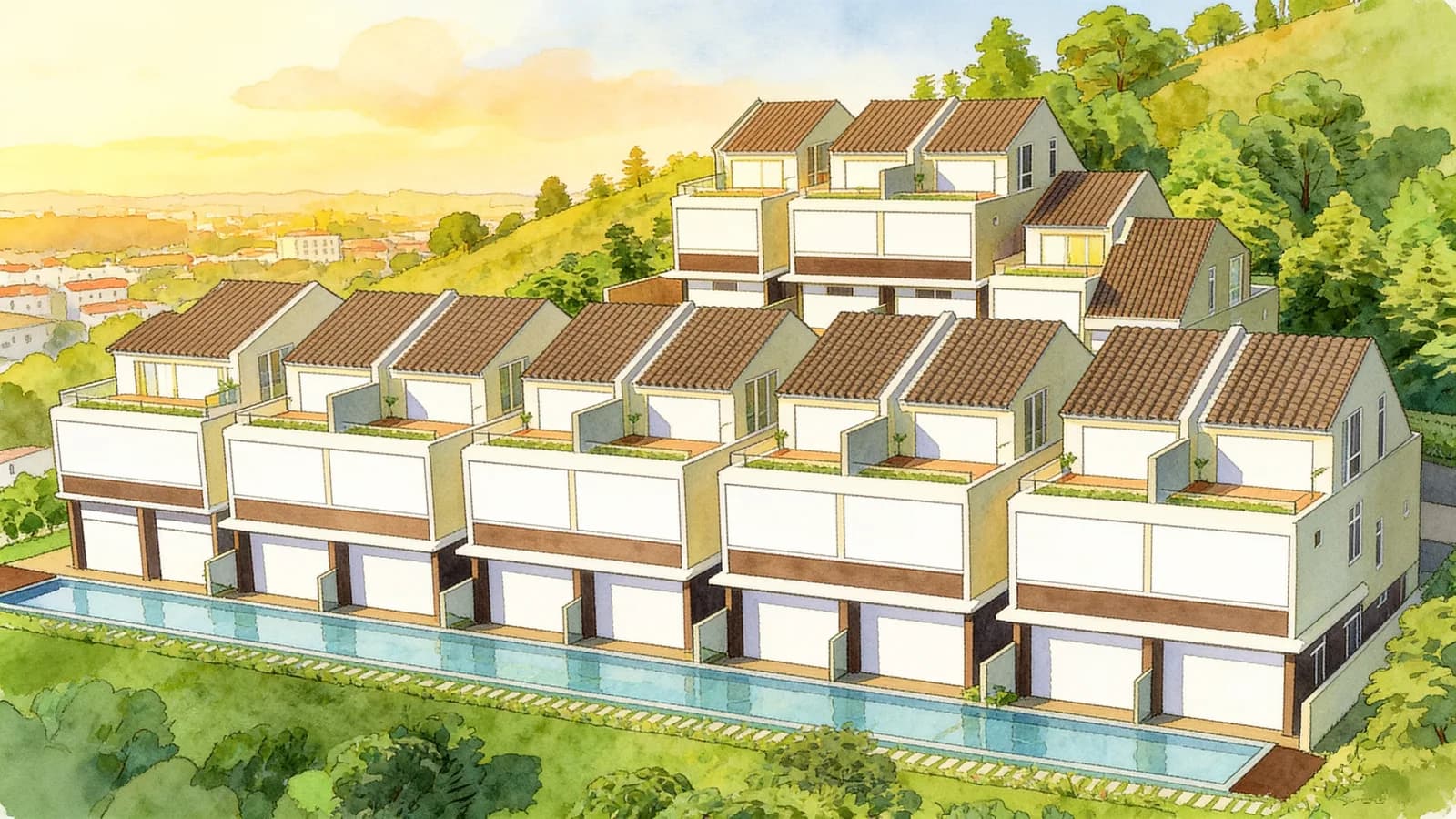 The Hilloft, a condominium. Illustration is AI-generated.