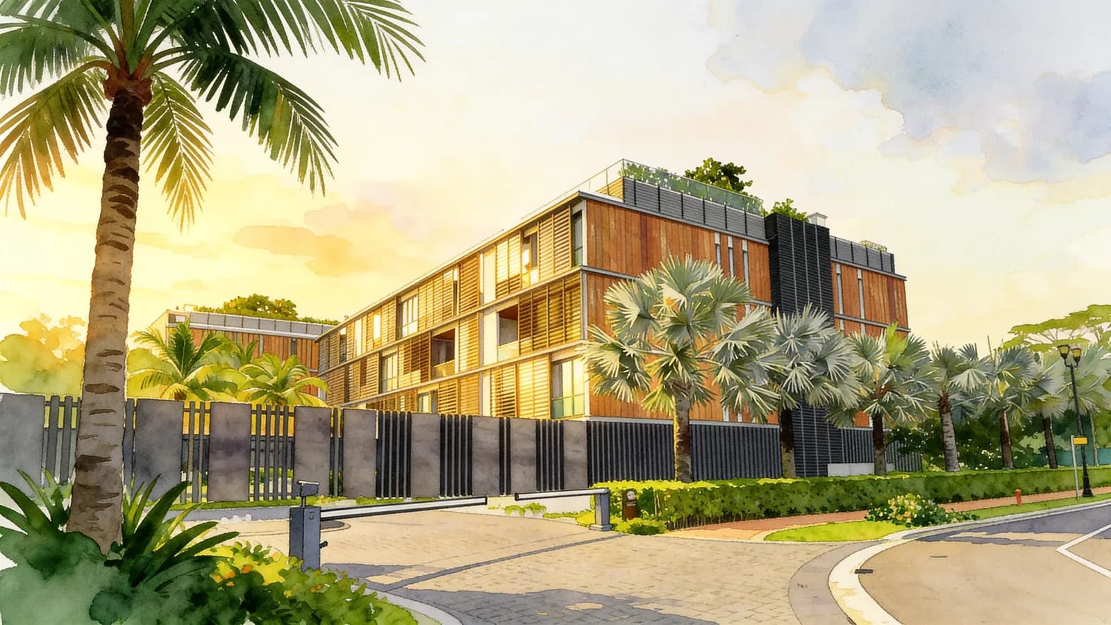 Seven Palms Sentosa Cove, a condominium in Southern Islands. Illustration is AI-generated.
