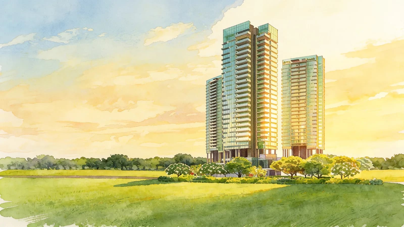 Skyline Residences, a 13-storey condominium in Bukit Merah. Illustration is AI-generated.