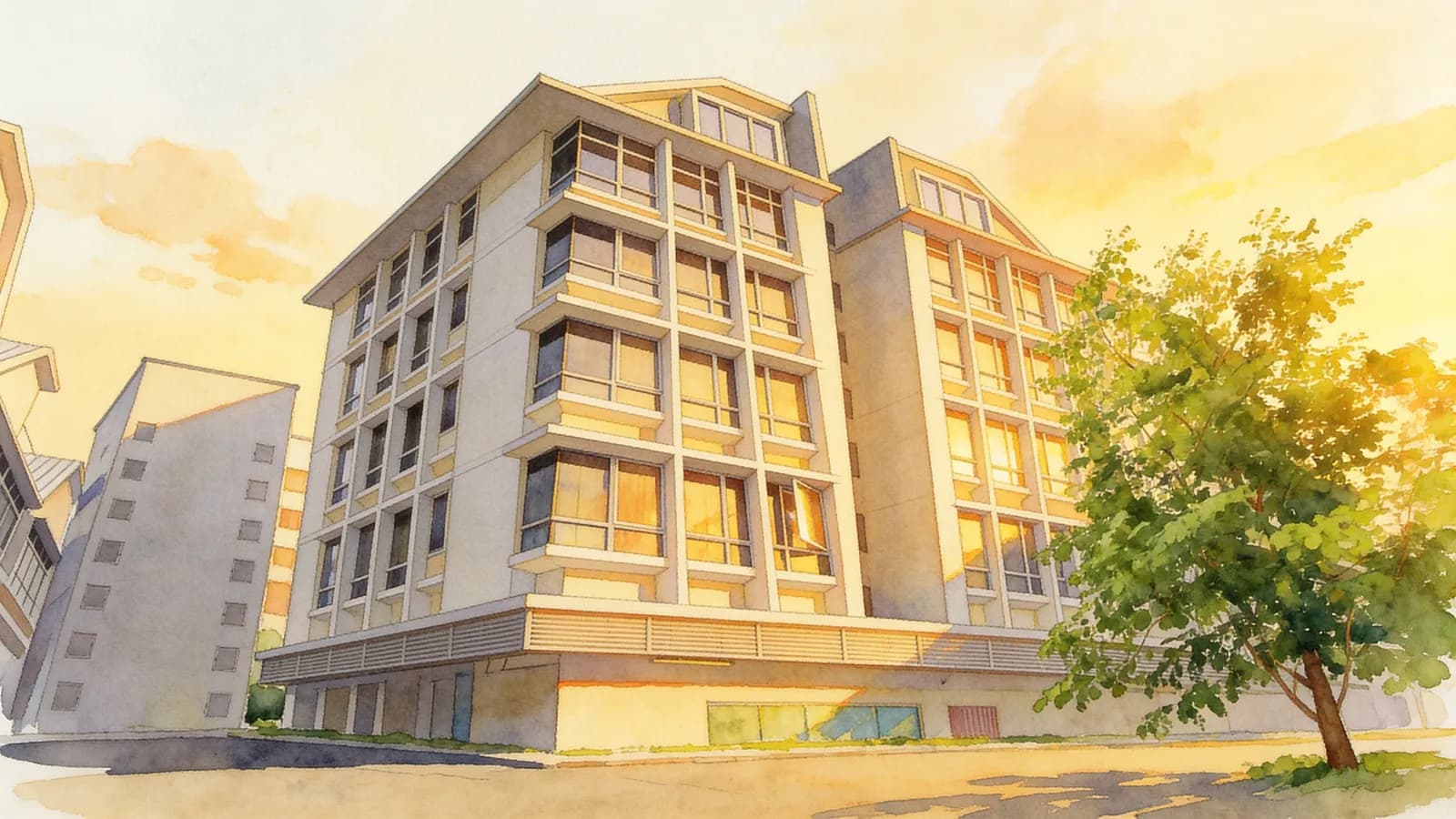 The Lenox, a 5-storey apartment in Bedok. Illustration is AI-generated.