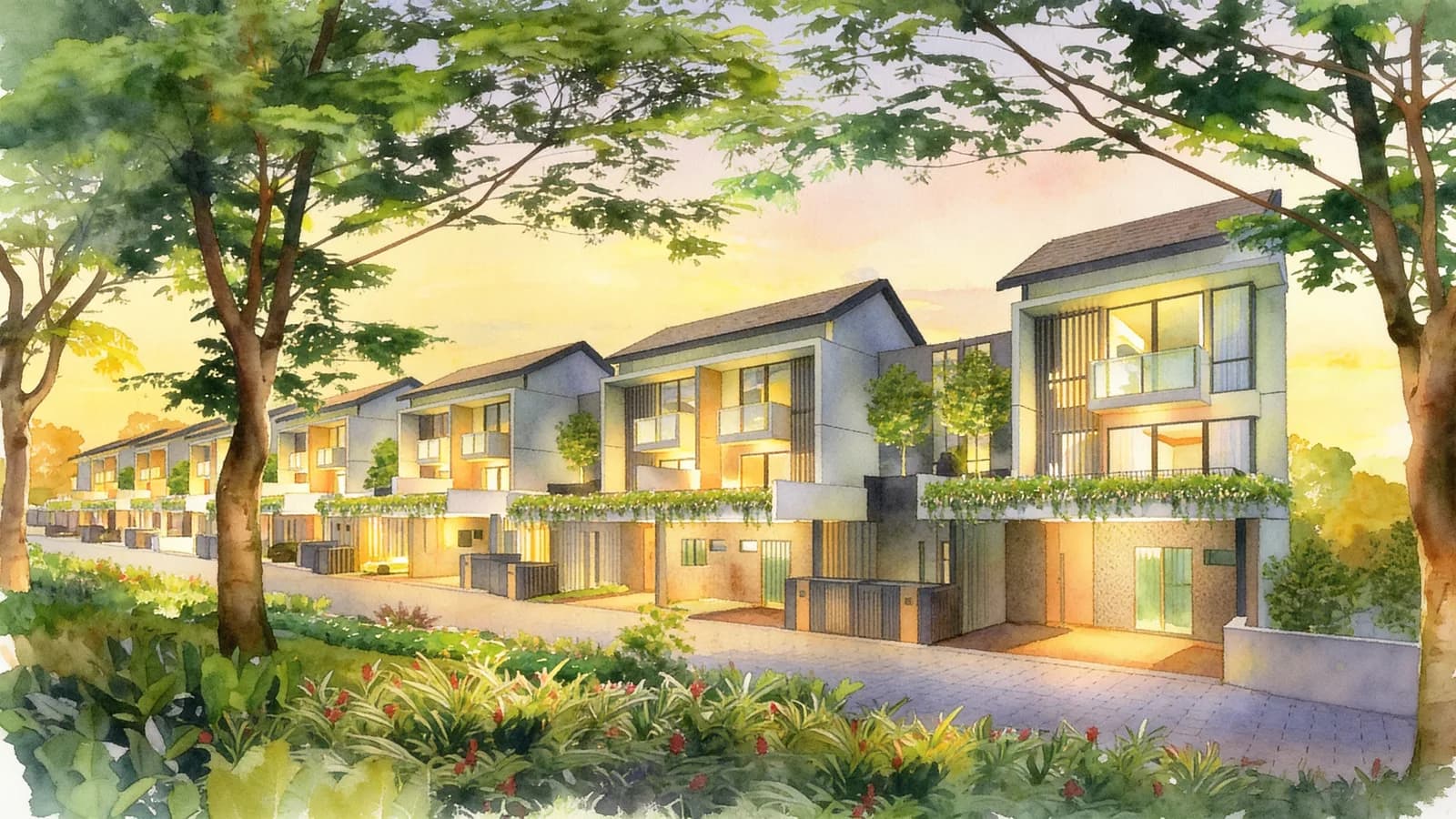 Palm Isles, a condominium in Pasir Ris. Illustration is AI-generated.