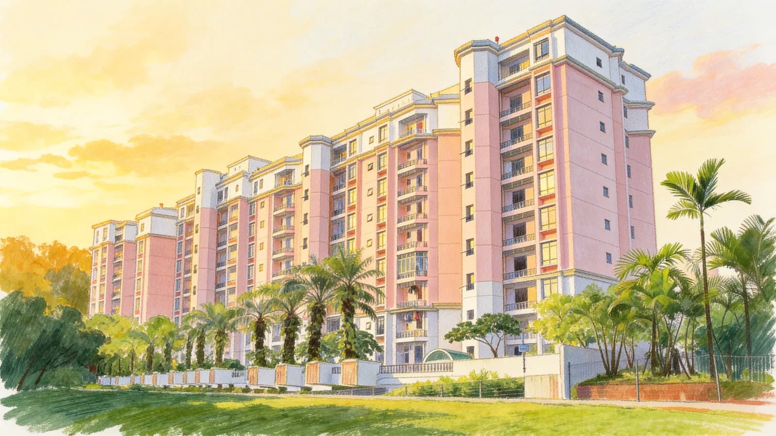 The Hillside, a 10-storey condominium in Bukit Batok. Illustration is AI-generated.
