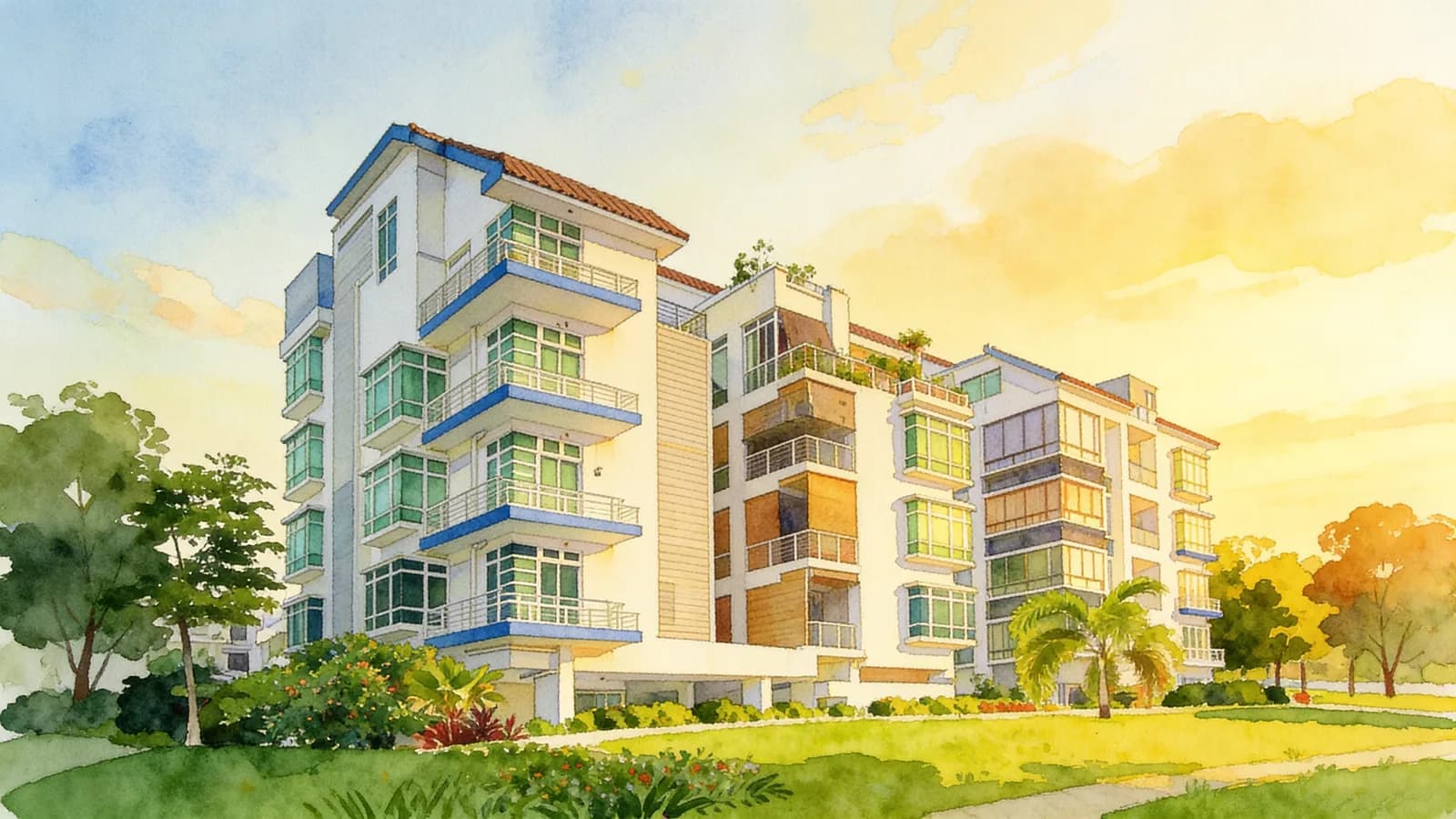Aspen Loft, a condominium in Geylang. Illustration is AI-generated.
