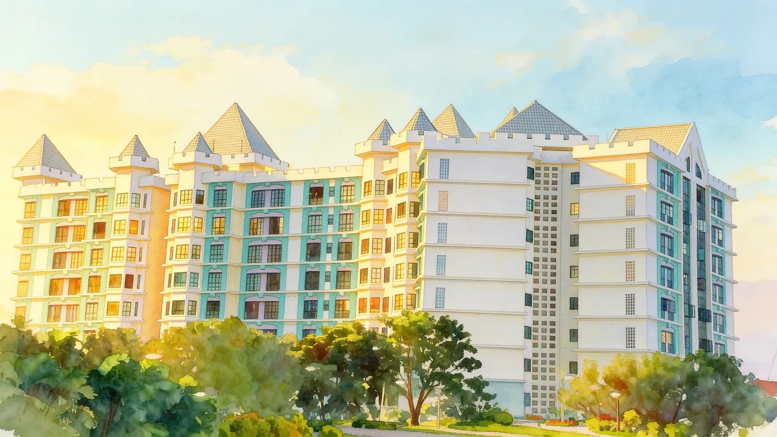 Chiltern Park, a condominium in Serangoon. Illustration is AI-generated.