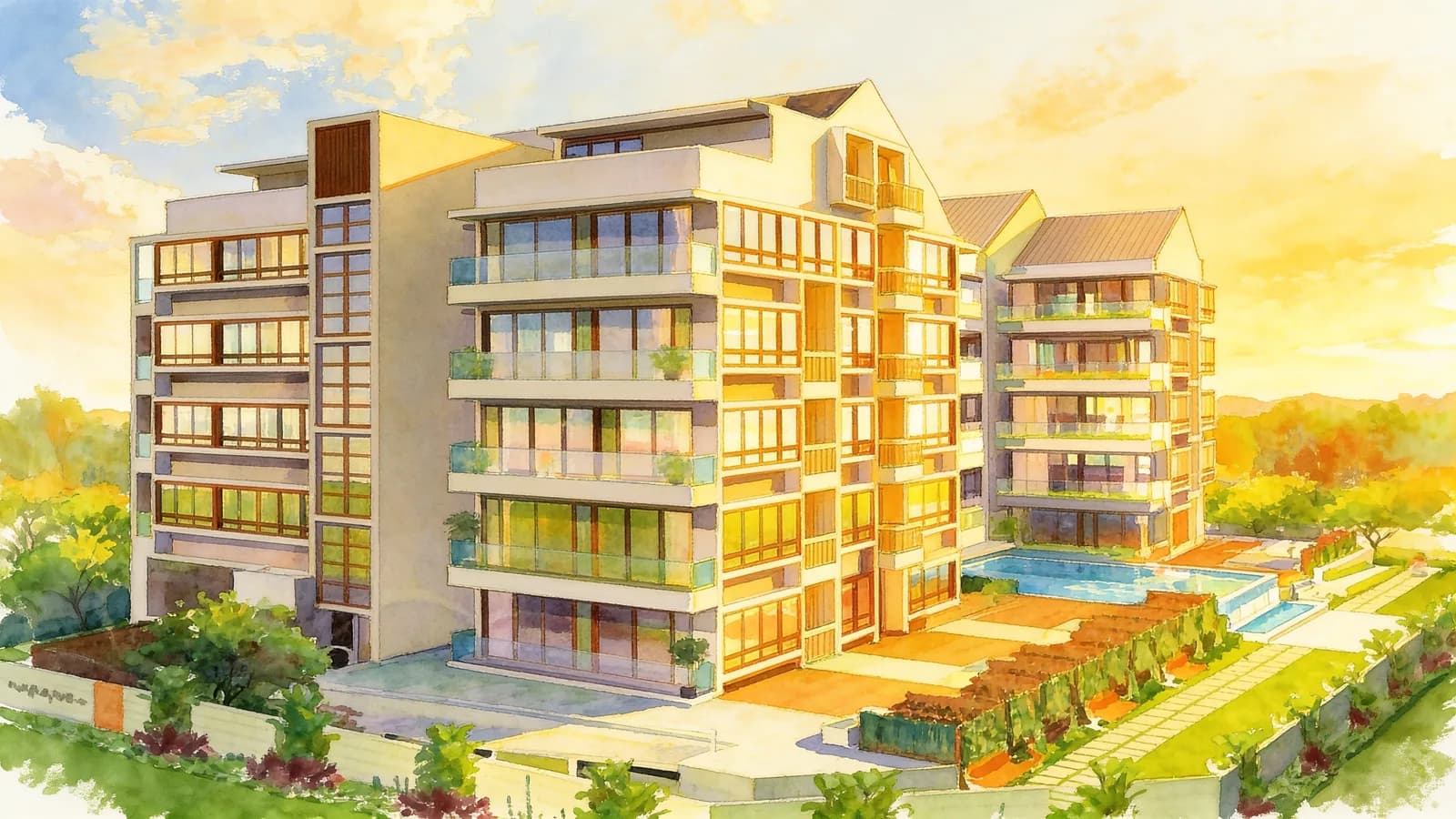Naturalis, a 5-storey apartment in Bedok. Illustration is AI-generated.