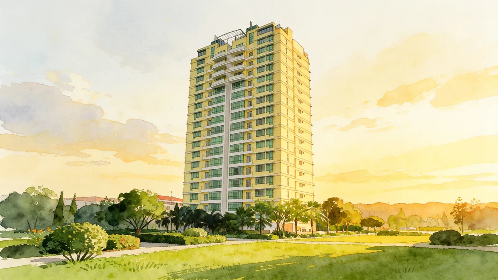 Newton 21, a 25-storey apartment in Novena. Illustration is AI-generated.