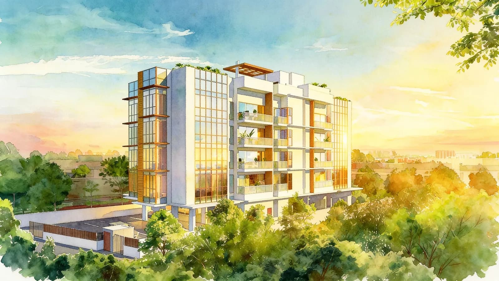 Residence Twenty-Two, a 5-storey condominium in Bedok. Illustration is AI-generated.