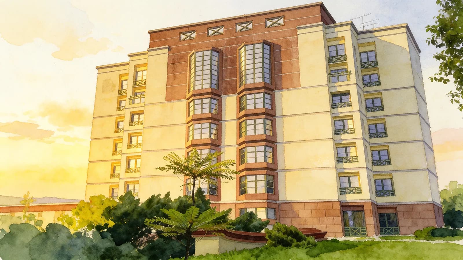 Rich Mansions, a condominium in Tanglin. Illustration is AI-generated.