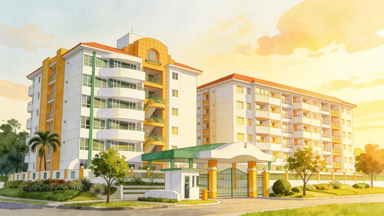 Chancery Park, a condominium in Novena. Illustration is AI-generated.