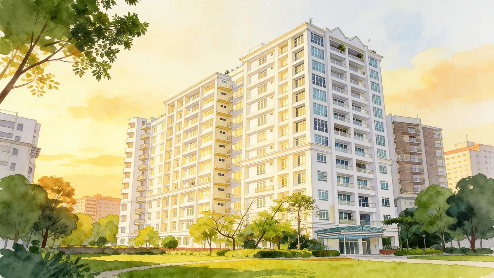 Proximo, a 14-storey apartment in Tanglin. Illustration is AI-generated.