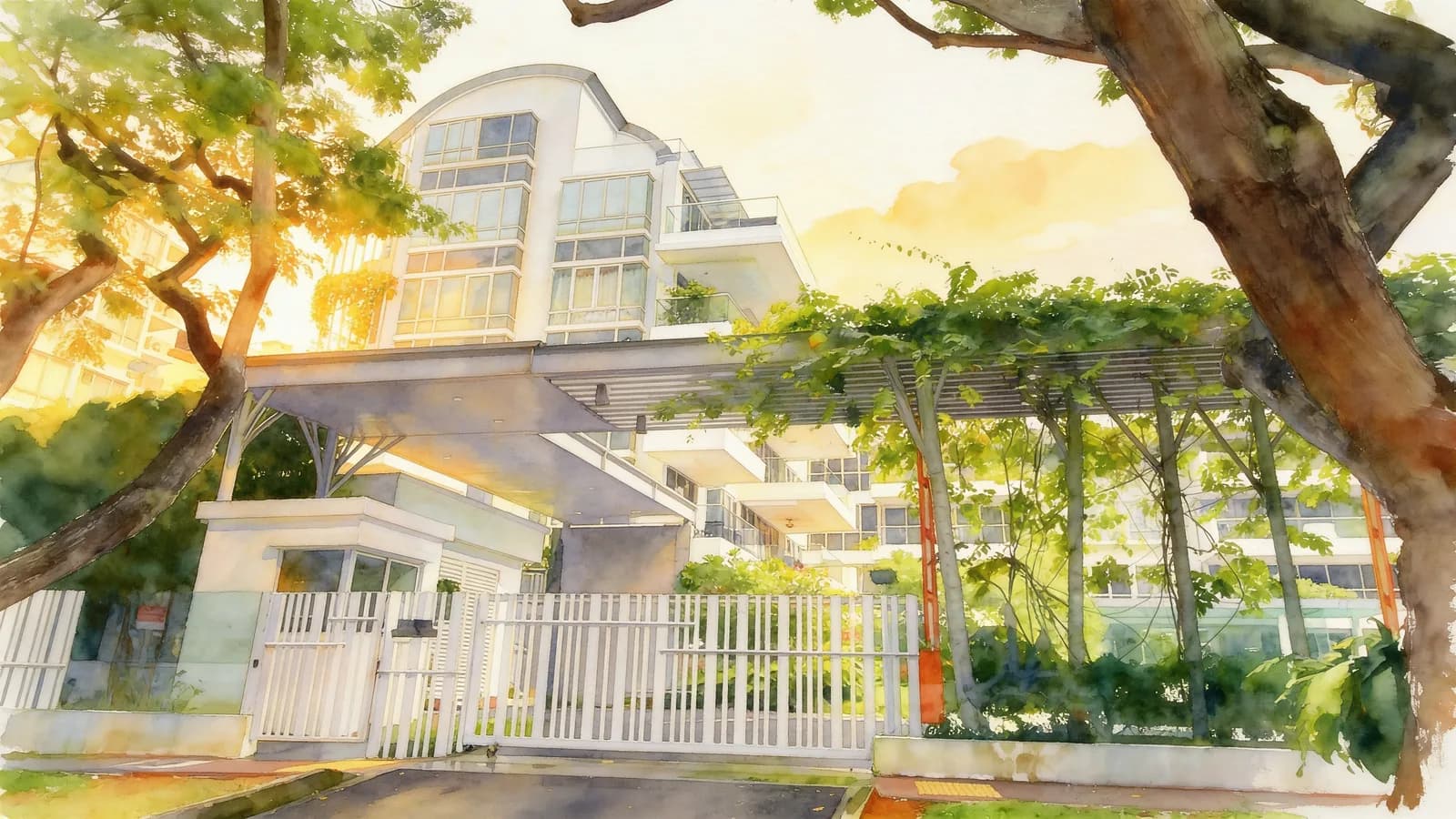 Ola Residences, a condominium in Marine Parade. Illustration is AI-generated.