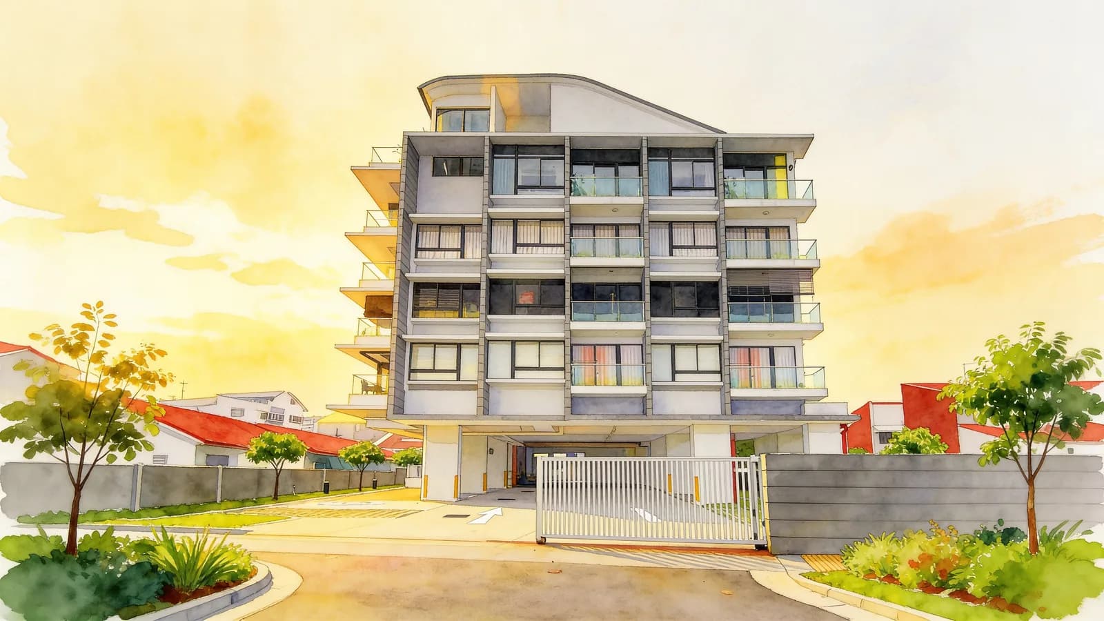 Ricchezza, a condominium in Bedok. Illustration is AI-generated.