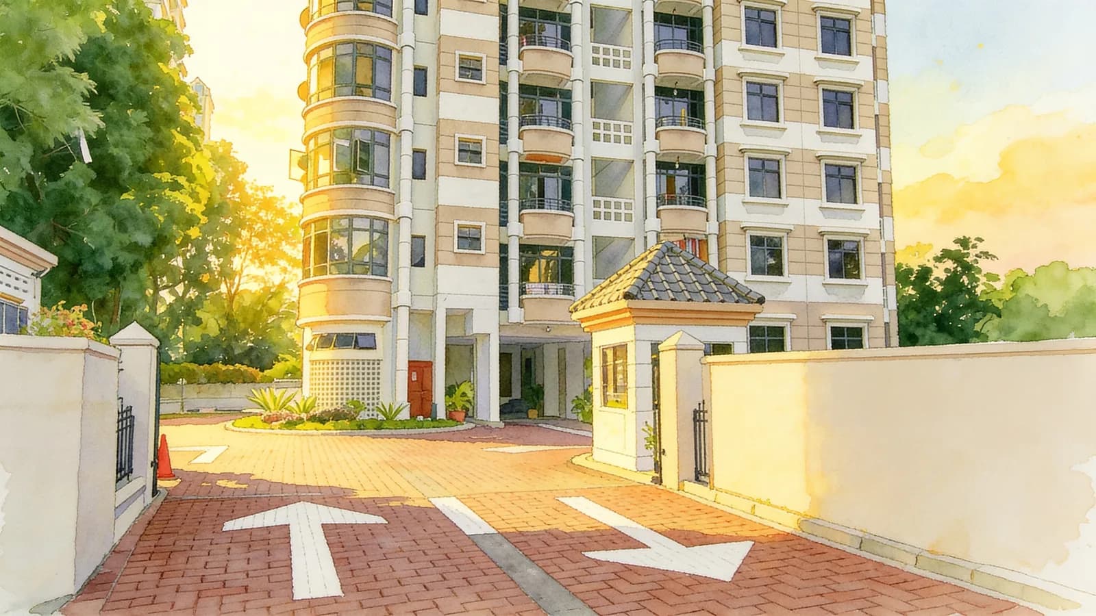 Fort Gardens, a condominium in Kallang. Illustration is AI-generated.