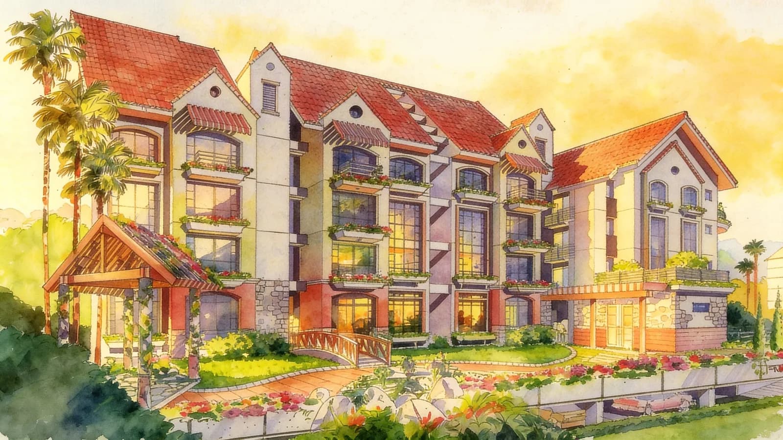 Kovan Crest, a 4-storey condominium in Hougang. Illustration is AI-generated.