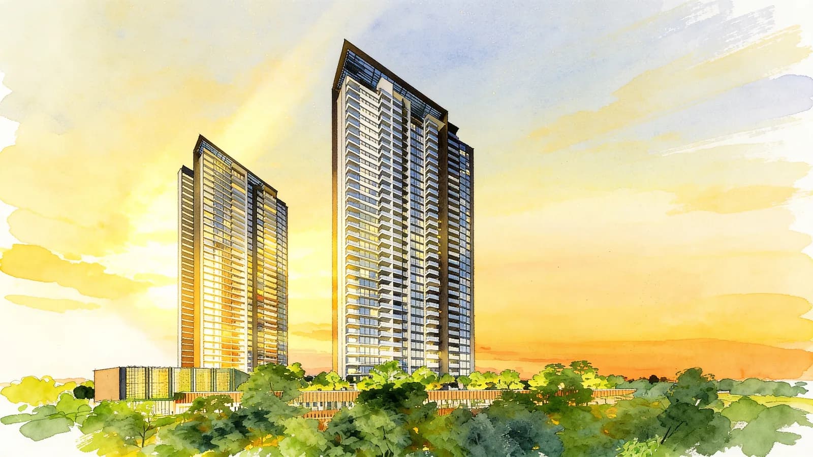 The Clement Canopy, a 40-storey condominium in Clementi. Illustration is AI-generated.