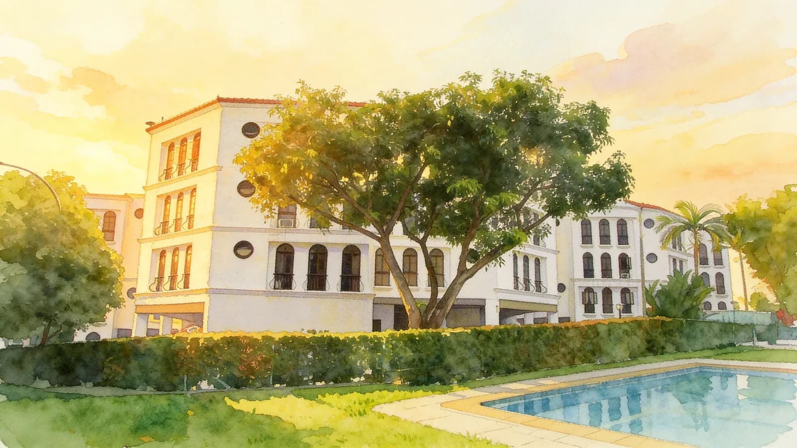 Shelford Green, a 4-storey condominium in Bukit Timah. Illustration is AI-generated.