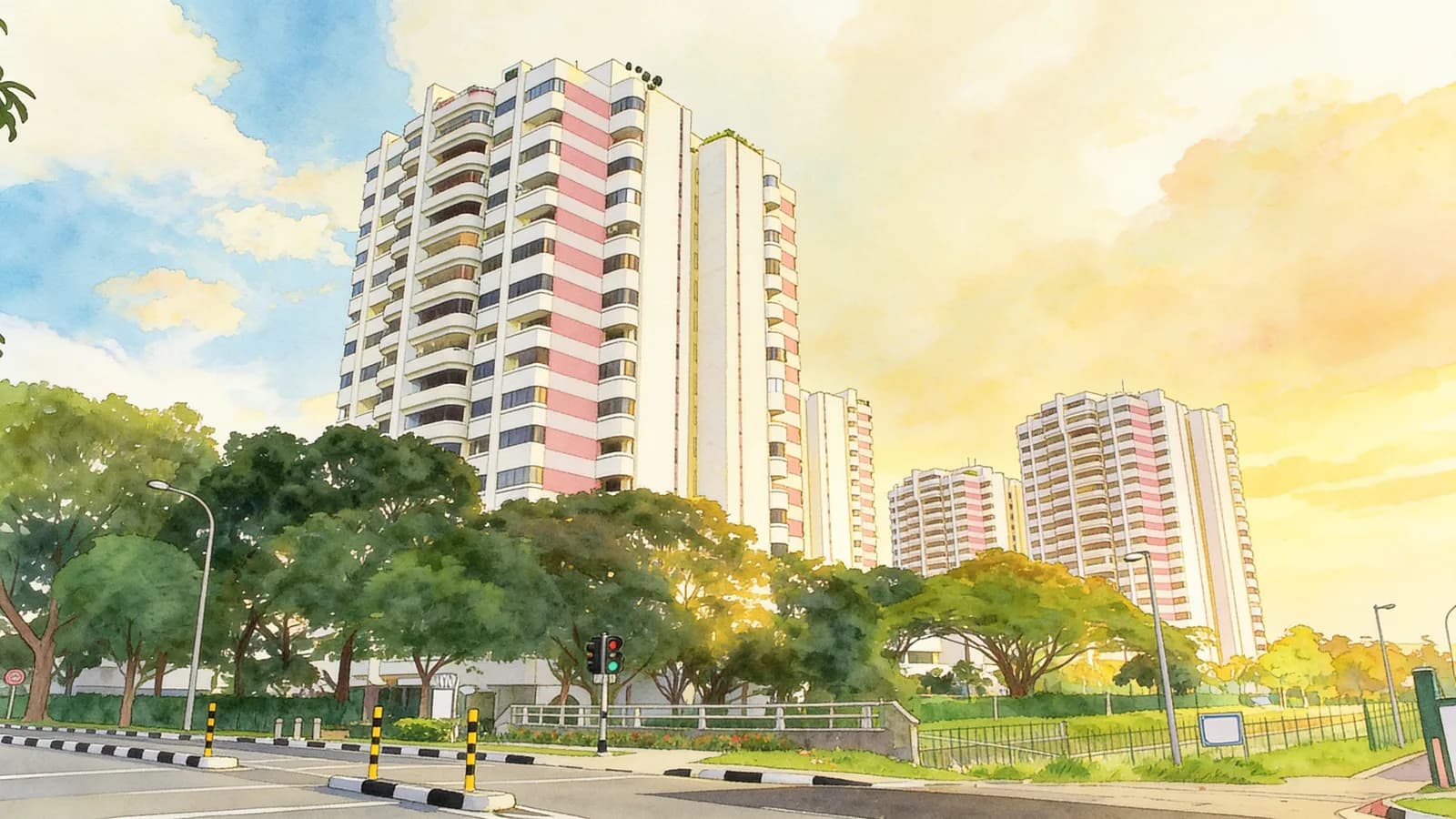 Ocean Park, a condominium in Bedok. Illustration is AI-generated.
