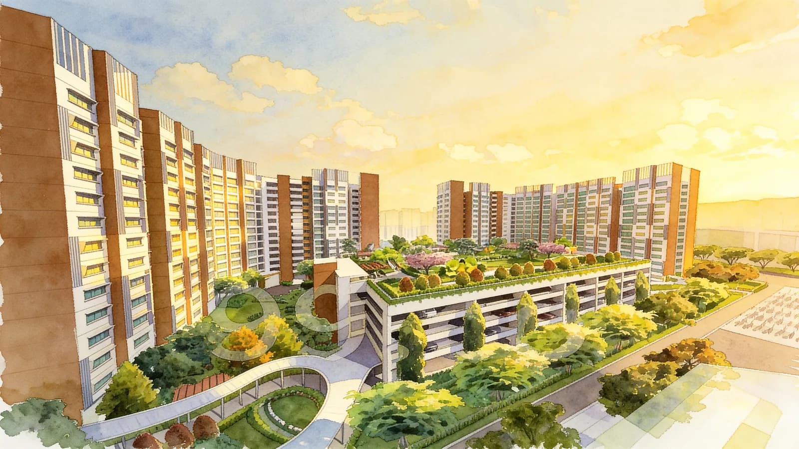 Khatib Court, a 14-storey HDB in Yishun. Illustration is AI-generated.