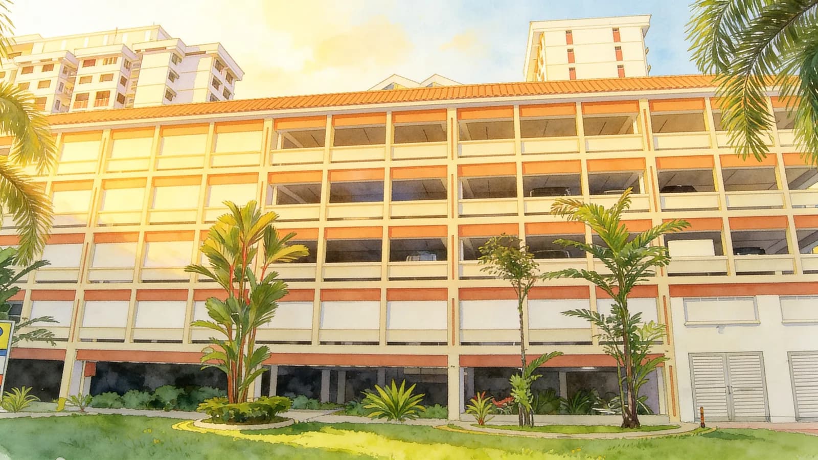 316A Sembawang Vista, an HDB in Sembawang. Illustration is AI-generated.