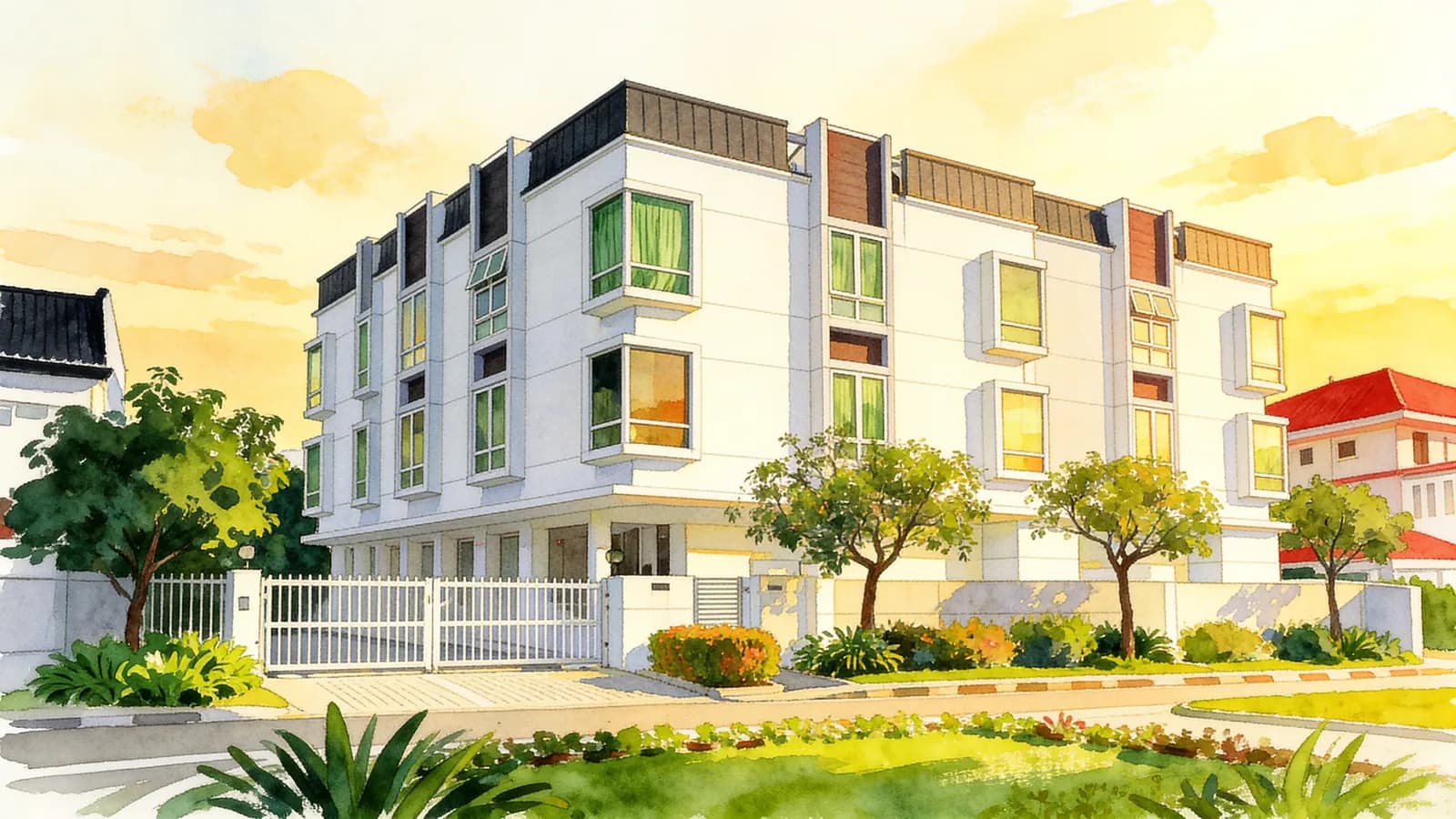 Westside 33, a cluster house. Illustration is AI-generated.