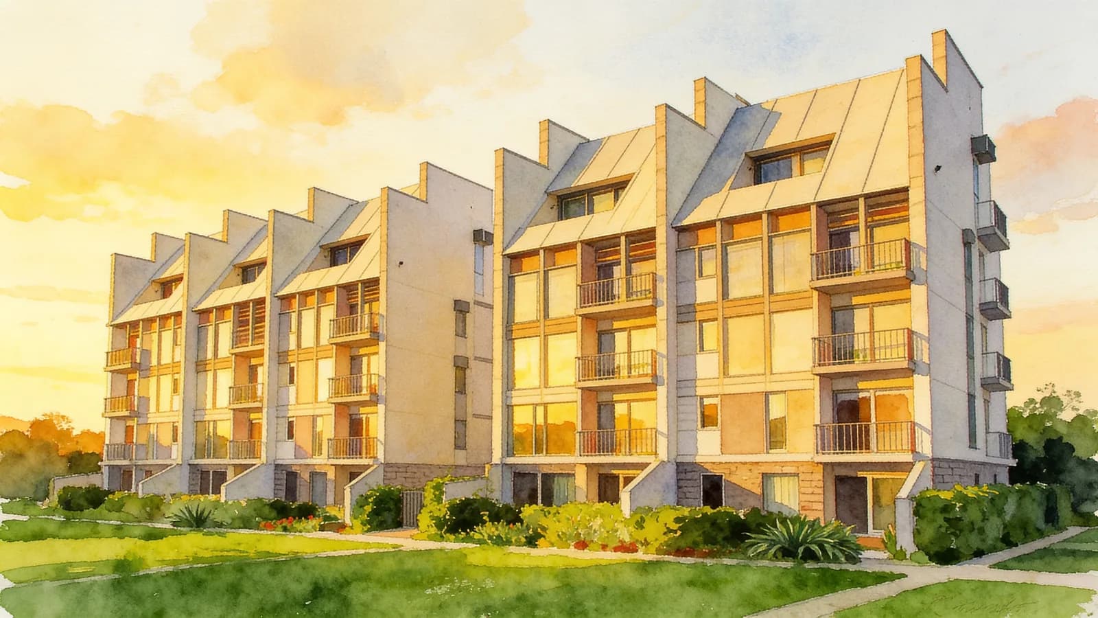 Gilstead Brooks, a 3-storey terraced house. Illustration is AI-generated.