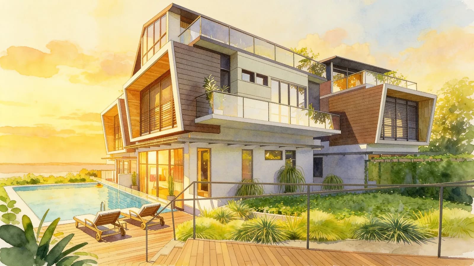 Chancery Hill Villas, a semi-detached house. Illustration is AI-generated.