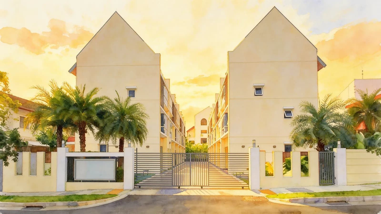 Legend @ Jansen, a 3-storey terraced house. Illustration is AI-generated.