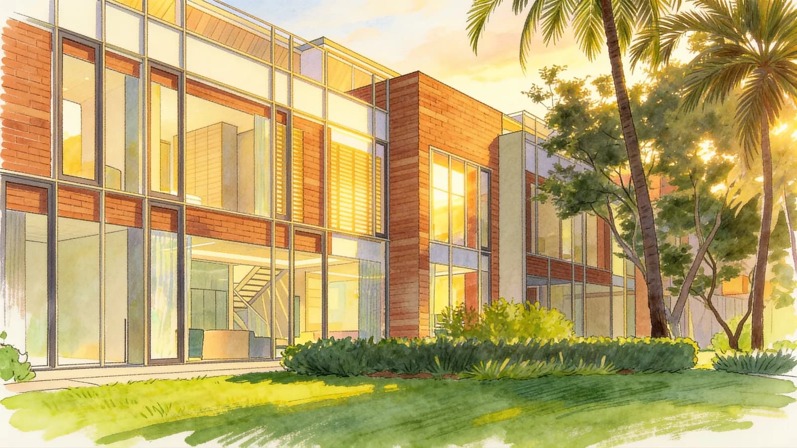 The Green Collection, a semi-detached house. Illustration is AI-generated.