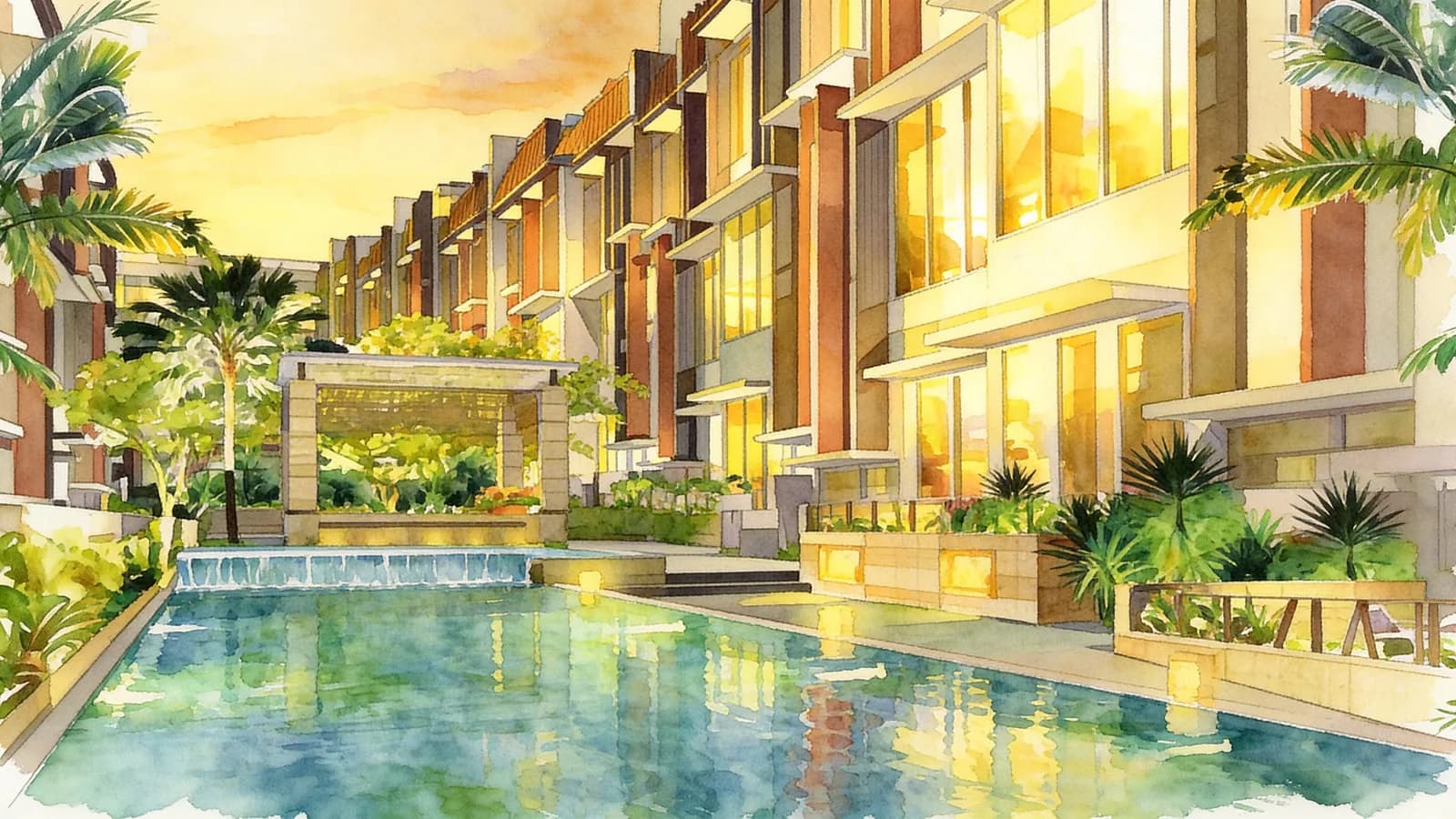 Atelier Villas, a cluster house. Illustration is AI-generated.