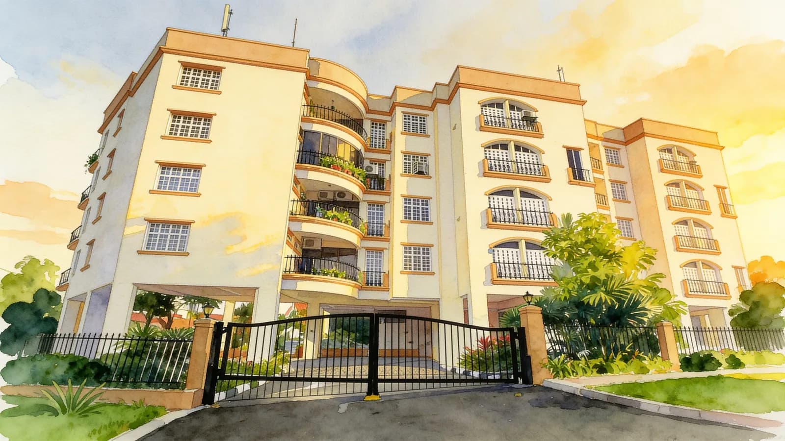 Daisy Lodge, a condominium in Serangoon. Illustration is AI-generated.