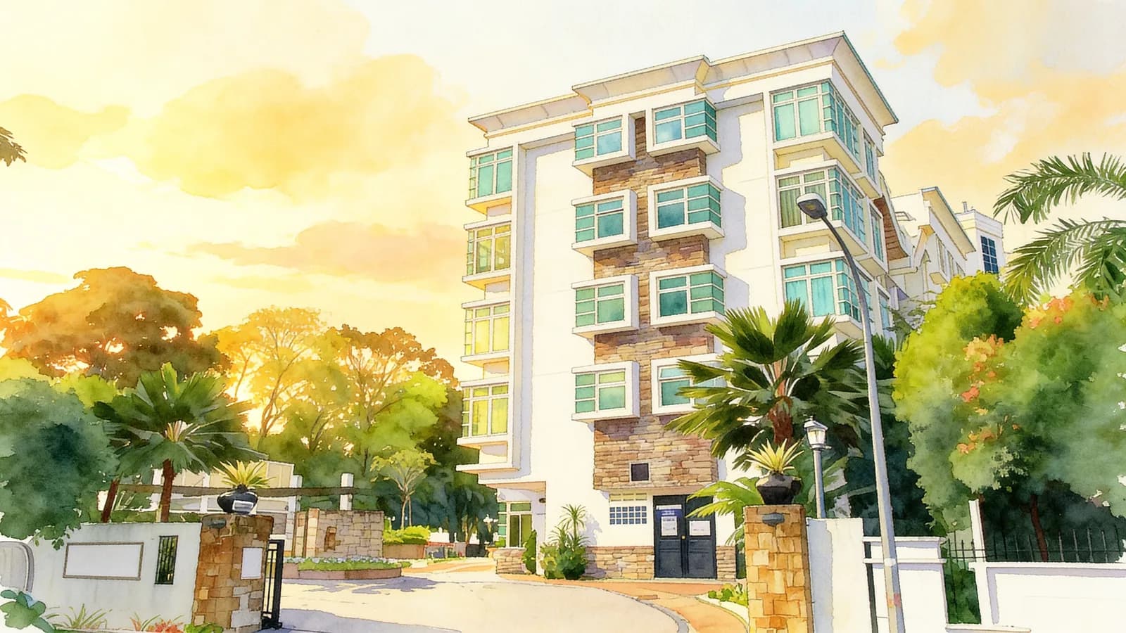 Jervois Regency, an apartment in Tanglin. Illustration is AI-generated.