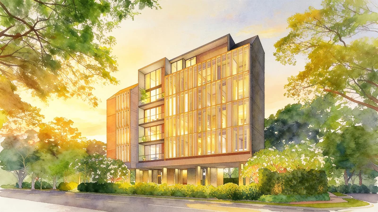 Ikigai, a 5-storey condominium in Novena. Illustration is AI-generated.