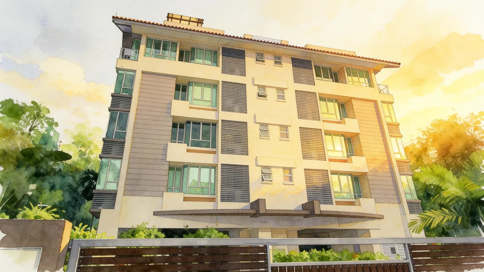 Ceylon Crest, a condominium in Marine Parade. Illustration is AI-generated.