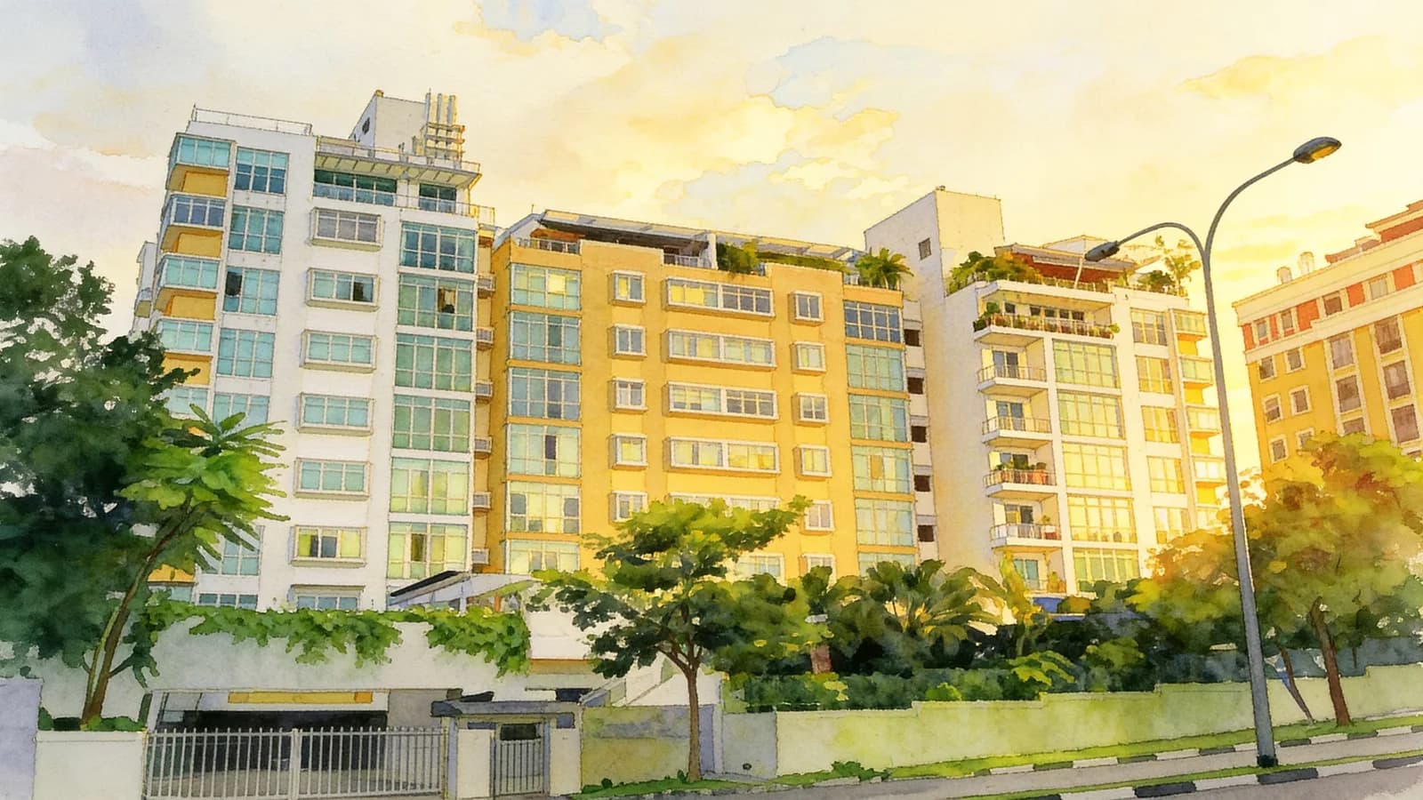 Charisma View, an 8-storey condominium in Bukit Timah. Illustration is AI-generated.