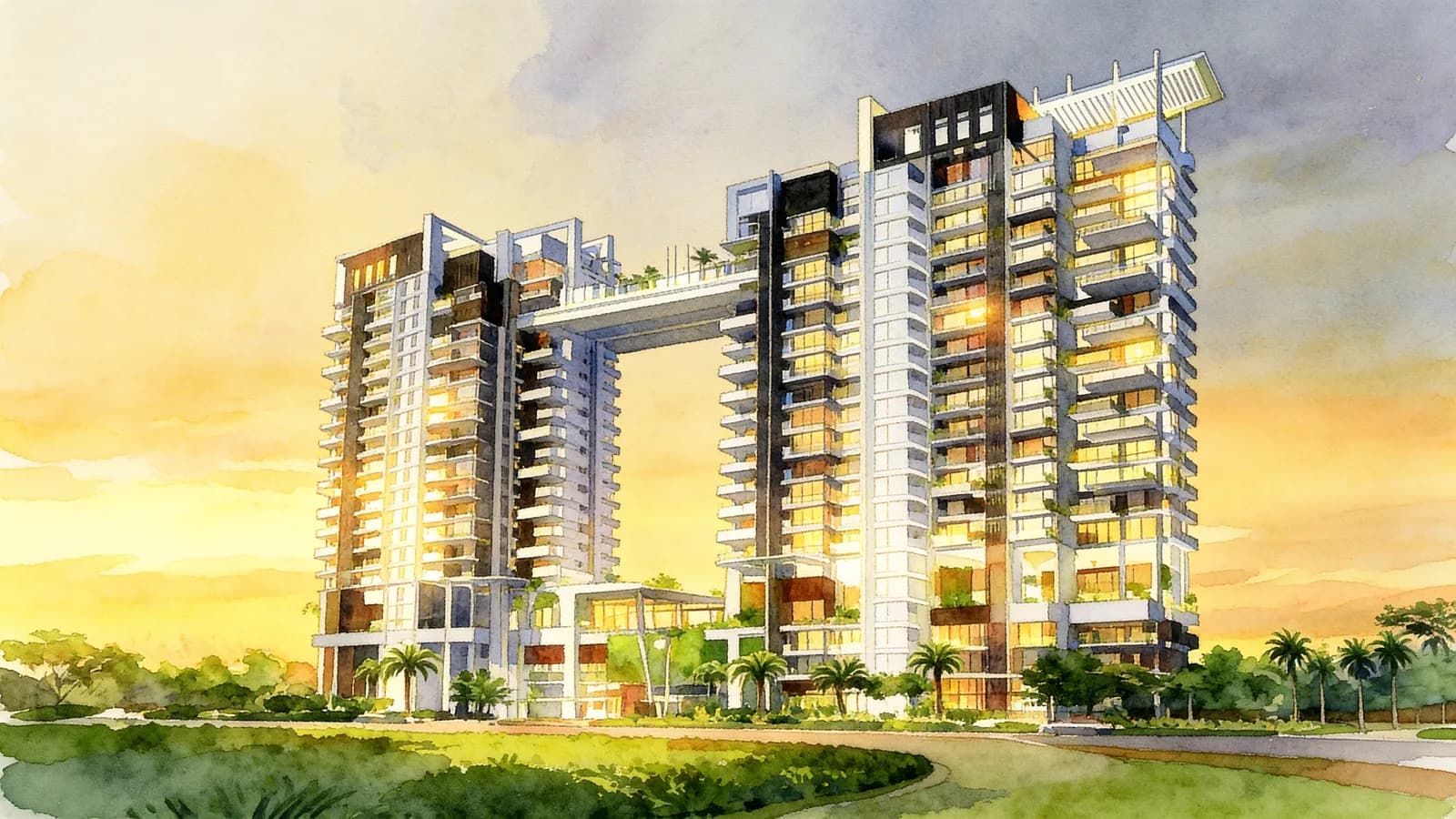 The Line @ Tanjong Rhu, a 20-storey condominium in Kallang. Illustration is AI-generated.